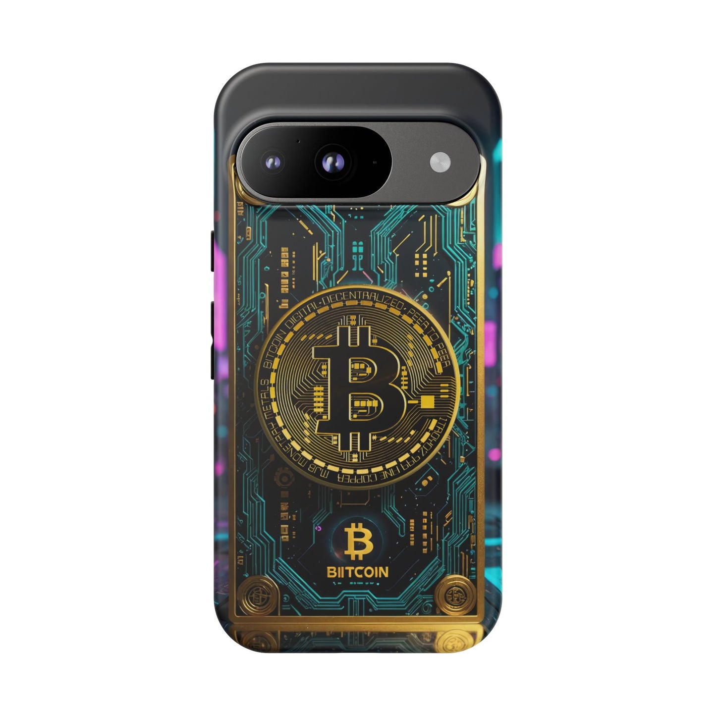 Bitcoin Google Pixel Phone Case - Tough Cases with Cryptocurrency Design