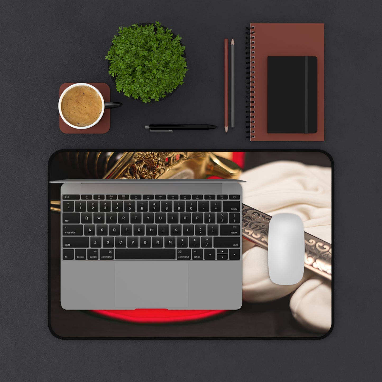 Sleek Military-Themed Desk Mat, Marine Corps Inspired Design