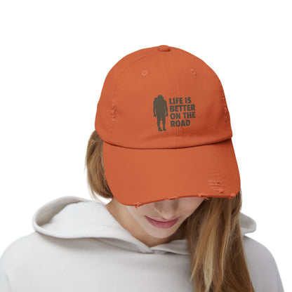 Life Is Better On The Road Unisex Distressed Cap