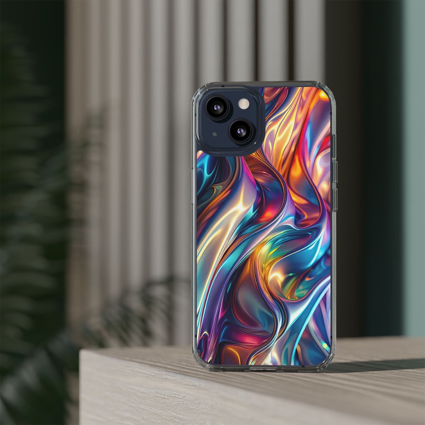 Colorful Clear Case for iPhone – Abstract Art Design
