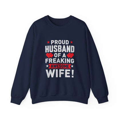 Proud Husband Crewneck Sweatshirt - Gifts for Him