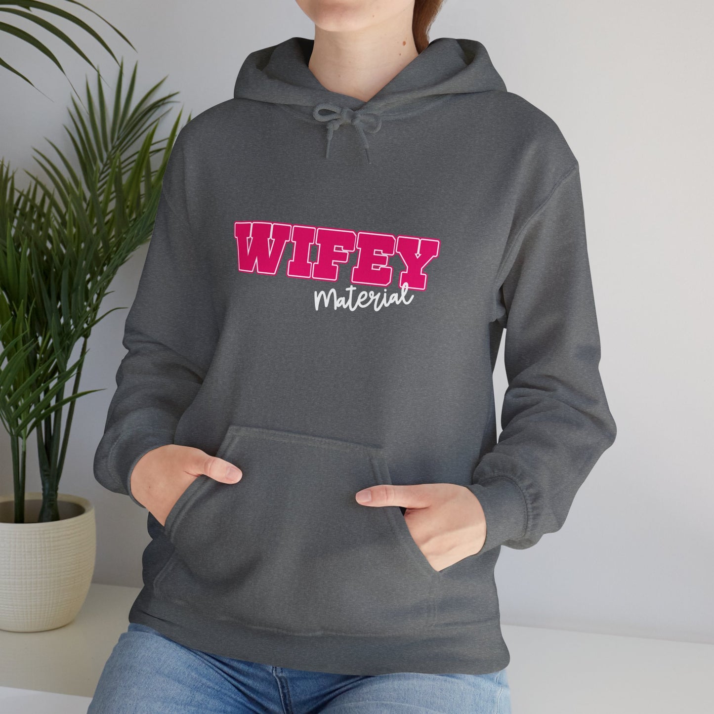 Wifey Material Unisex Heavy Blend™ Hooded Sweatshirt