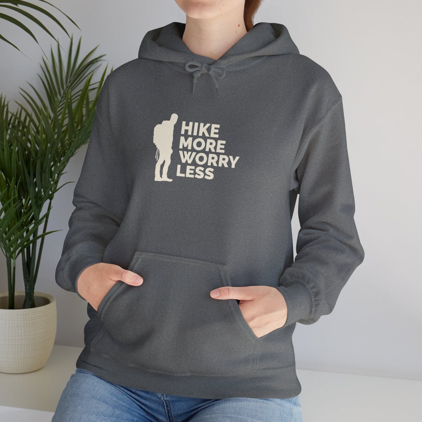 Hike More Worry Less Unisex Heavy Blend™ Hooded Sweatshirt