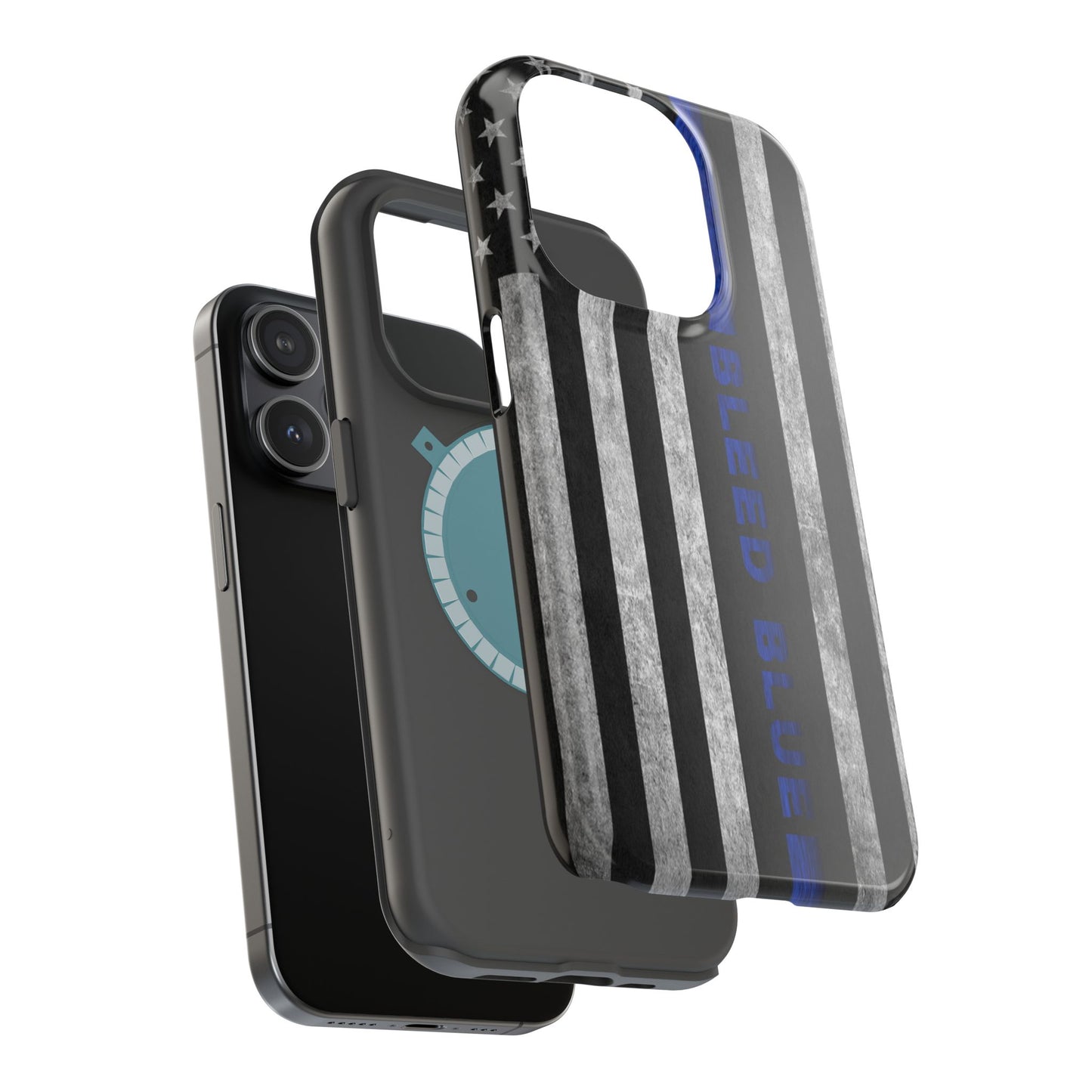 Police Magnetic Phone Cases, Bleed Blue