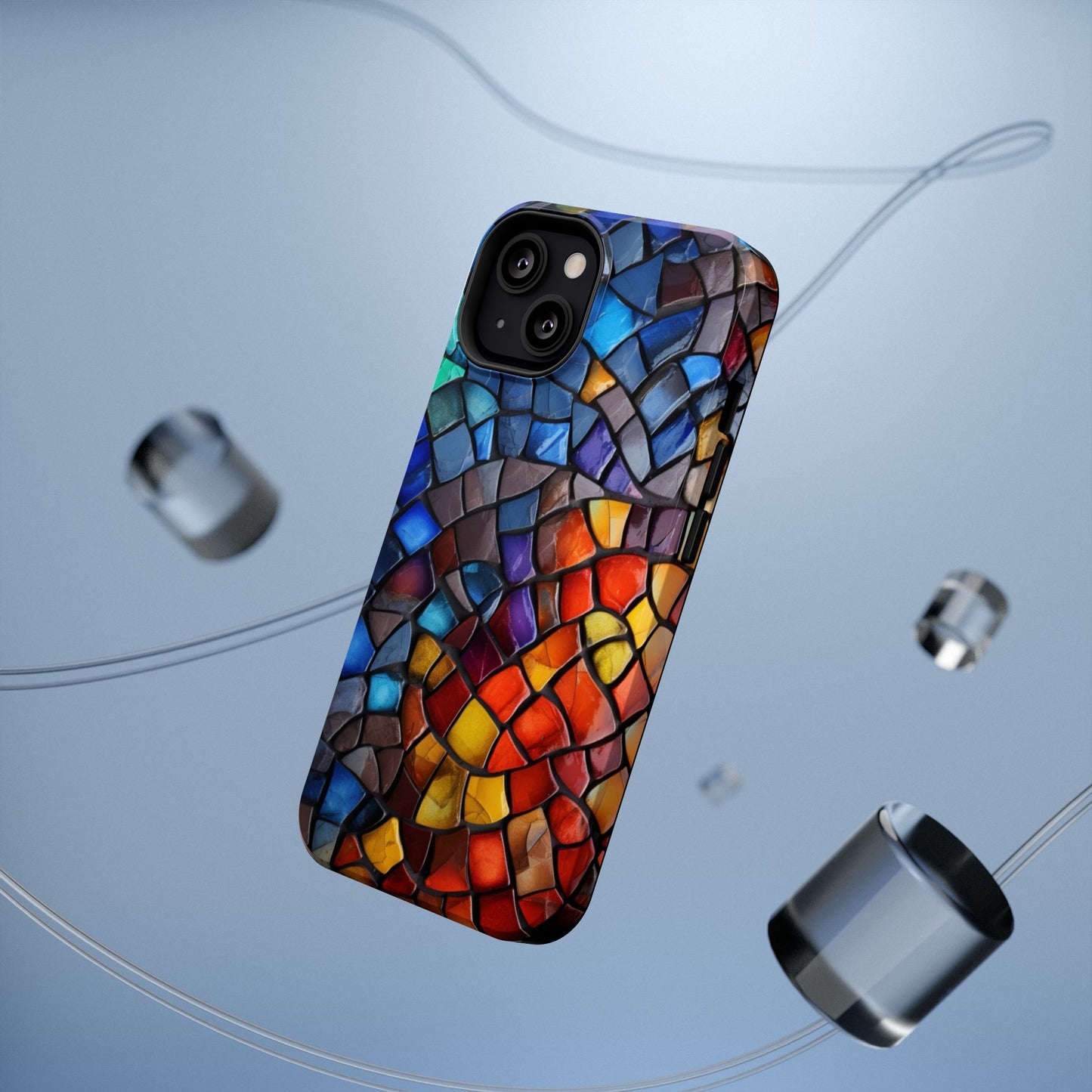 Stained Glass Impact-Resistant Phone Case, Colorful Phone Cover