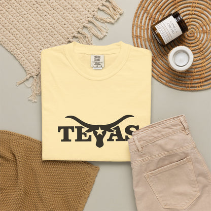 Texas Unisex Garment-Dyed T-Shirt - Cool Western Vibe for Everyday Wear