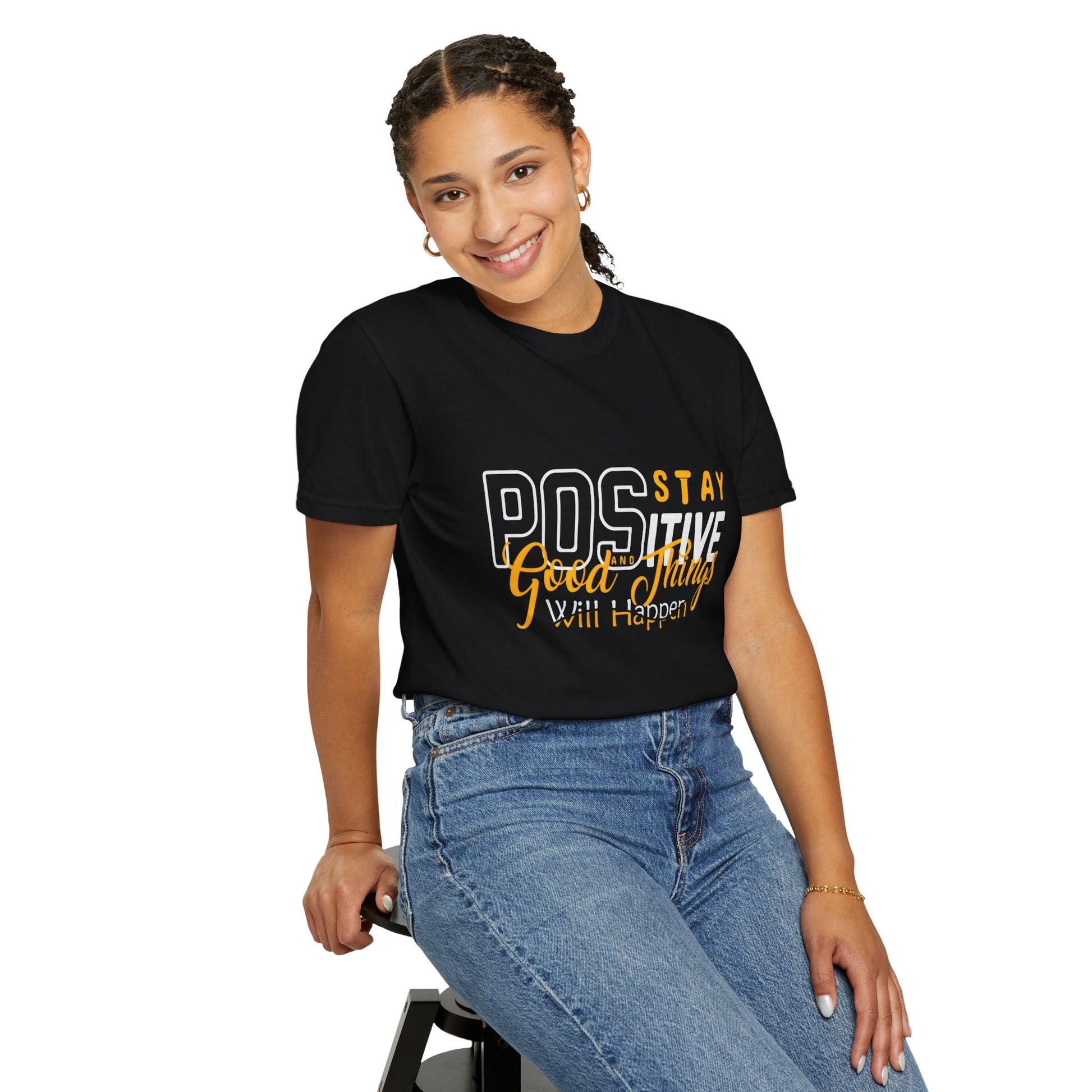 Unisex Positive Vibe T-Shirt - Stay Positive Good Things Will Happen