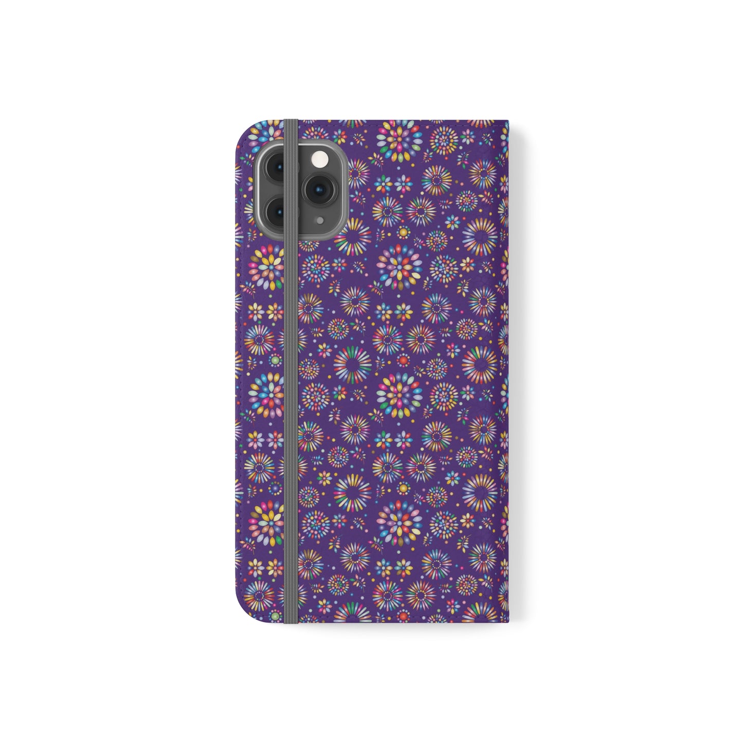 Vibrant Vibes Flip Cases / Purple