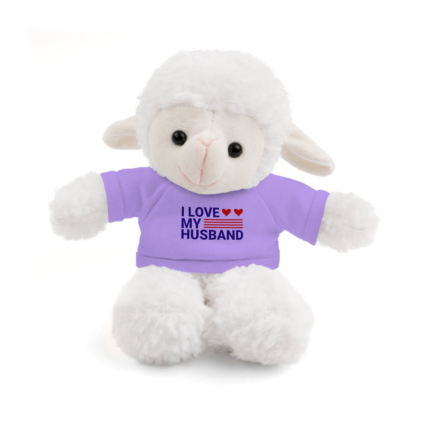 Stuffed Animal with "I love my husband" Tee, Gift for husband