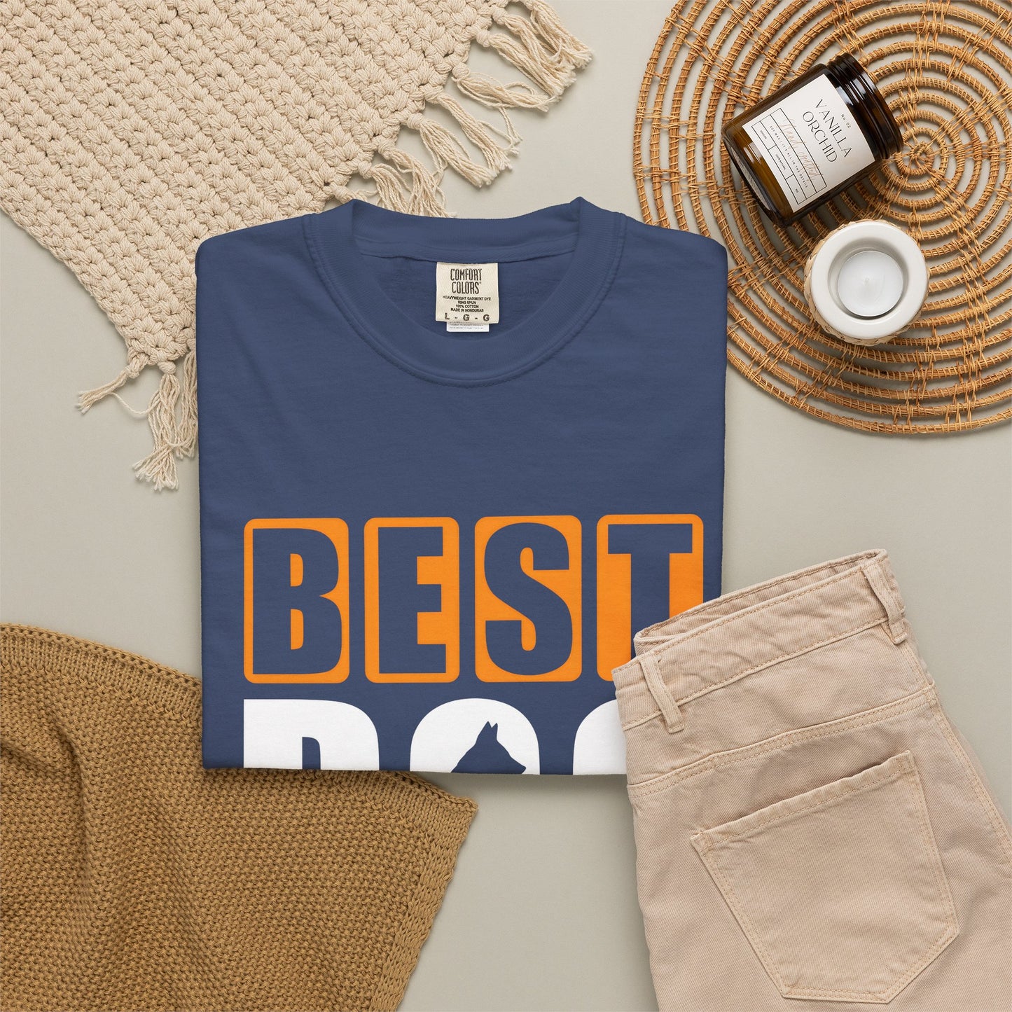 Best Dog Dad Ever Unisex Garment-Dyed T-shirt