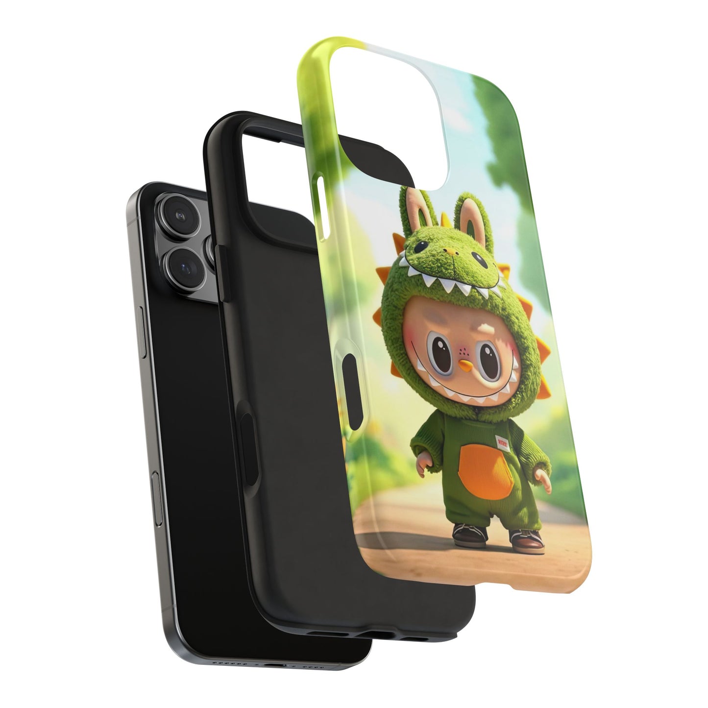 The Monsters Tough Case for iPhone Models – Playful Dinosaur Design, Dual Layer Protective Cover, Fun Mobile Accessory