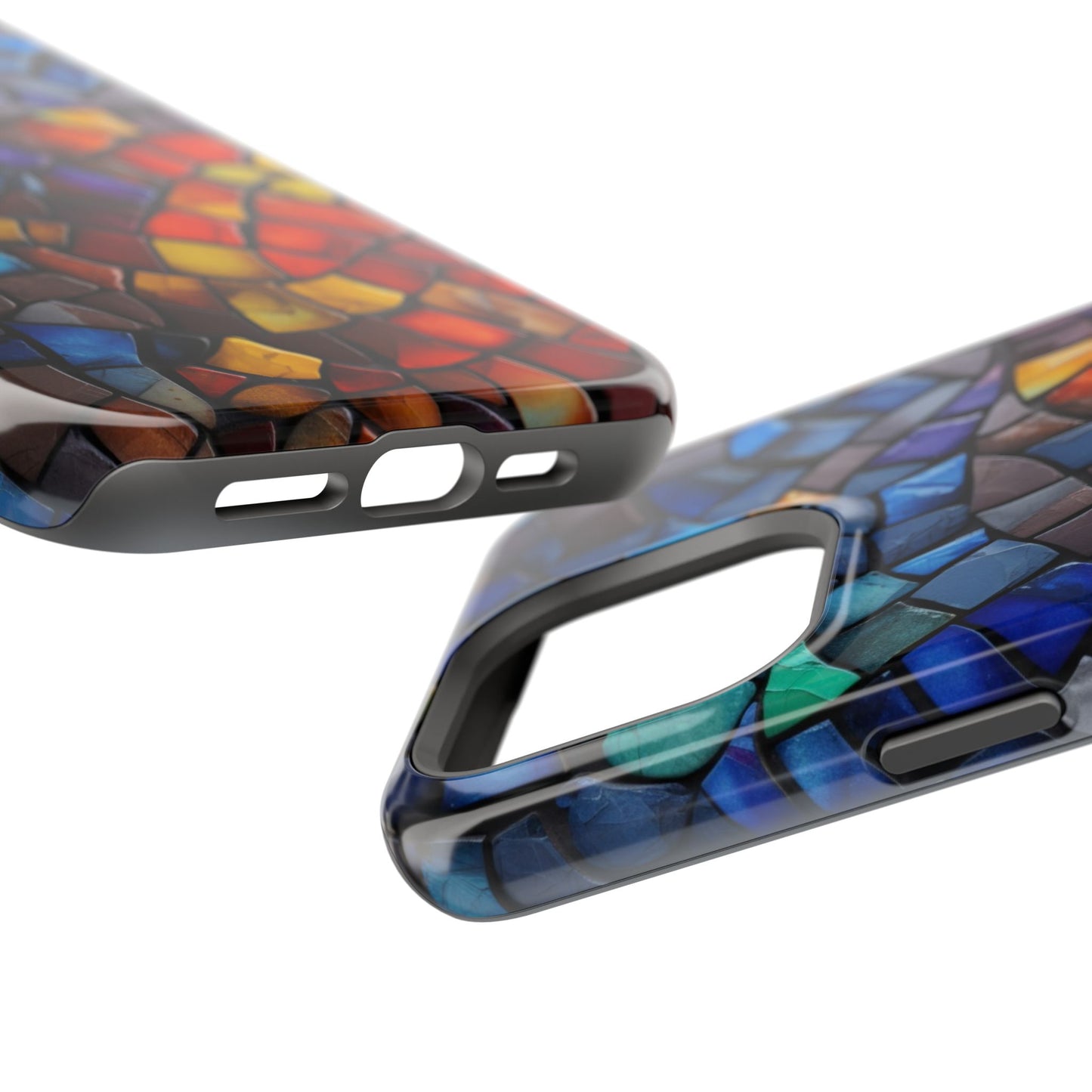 Stained Glass Impact-Resistant Phone Case, Colorful Phone Cover