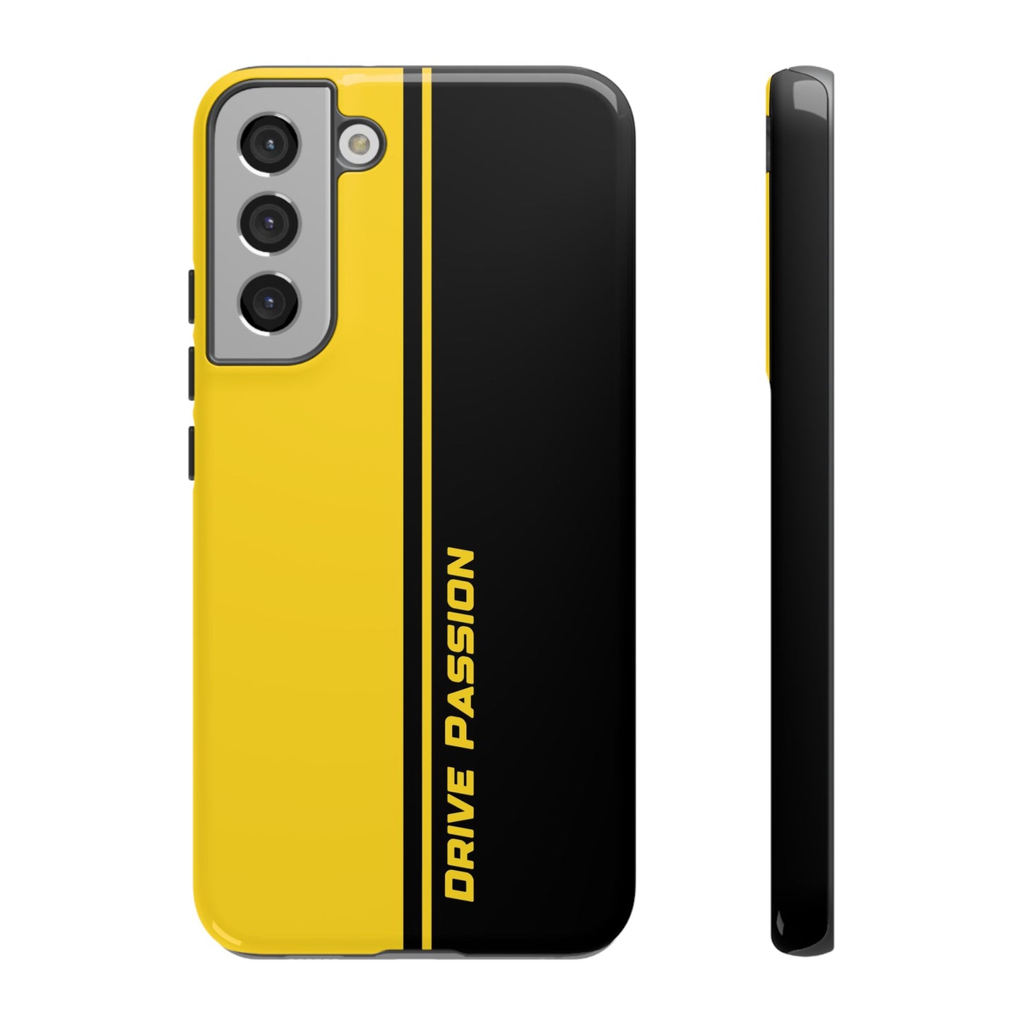 Drive Passion Tough Case – Bold Yellow & Black Design