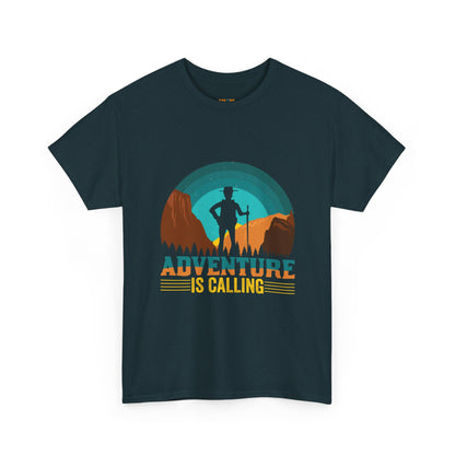 Adventure Is Calling Unisex Heavy Cotton Tee - Perfect for Outdoorsy Souls