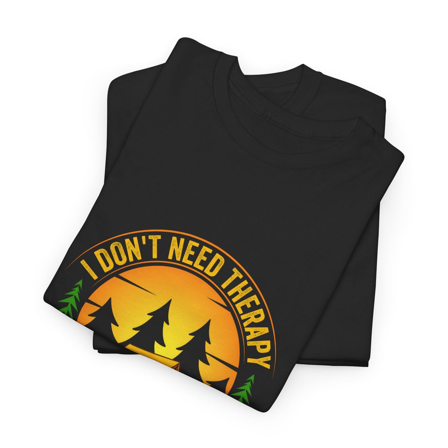 Camping Therapy Unisex Heavy Cotton Tee - Perfect for Outdoor Enthusiasts