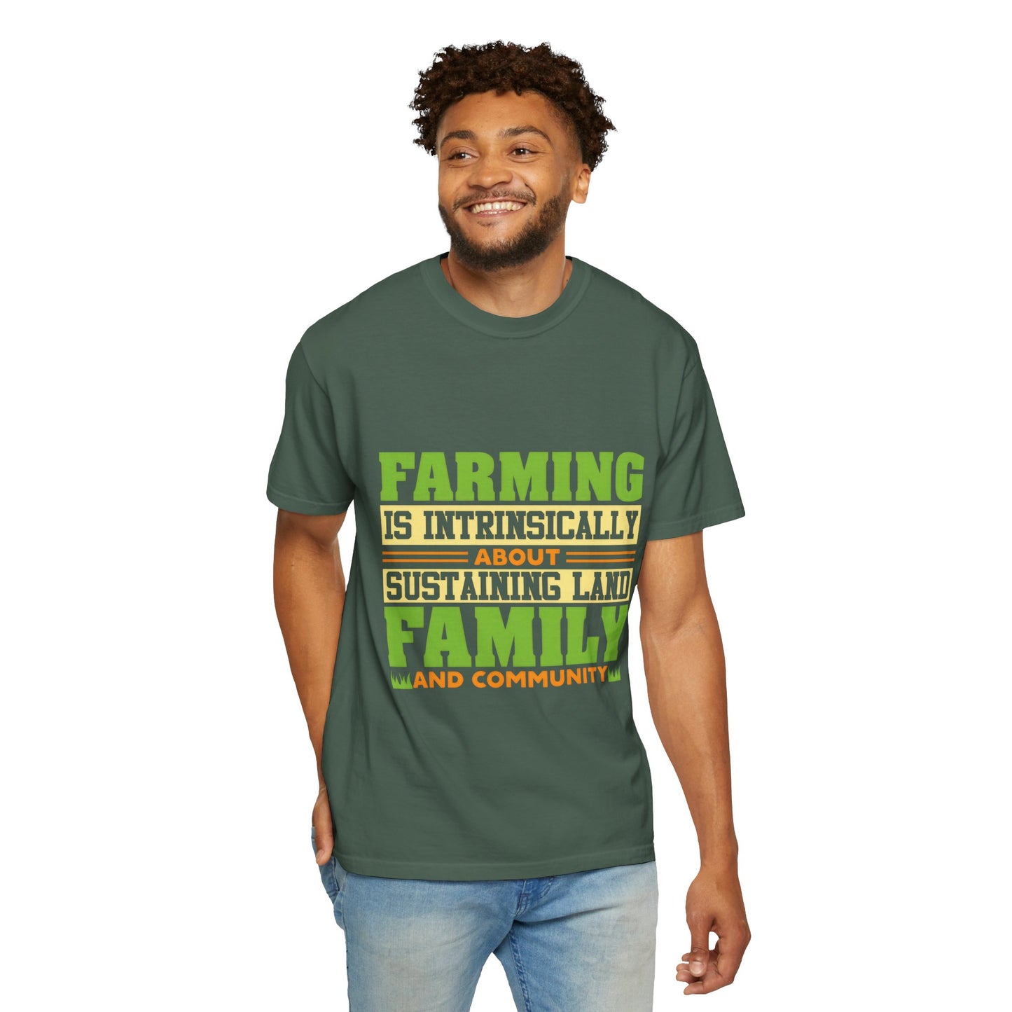Farming Family Community T-Shirt - Unisex Garment-Dyed Tee