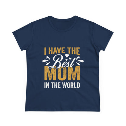 Best Mom Women's Midweight Cotton Tee – Perfect Gift for Mother's Day