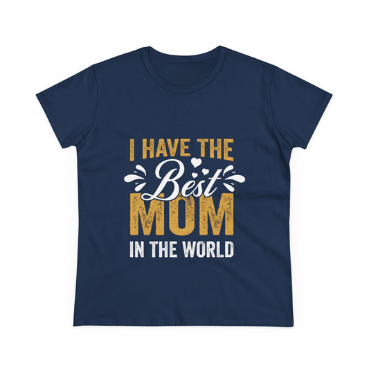 Best Mom Women's Midweight Cotton Tee – Perfect Gift for Mother's Day