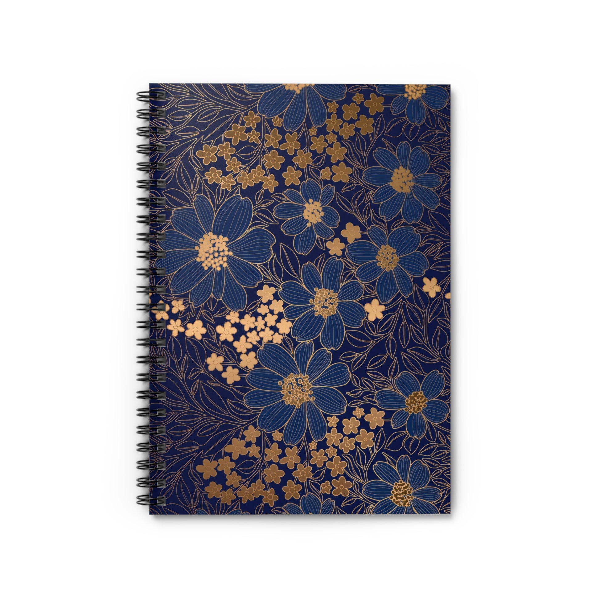 Elegant Floral Spiral Notebook – 6" x 8" Ruled Journal