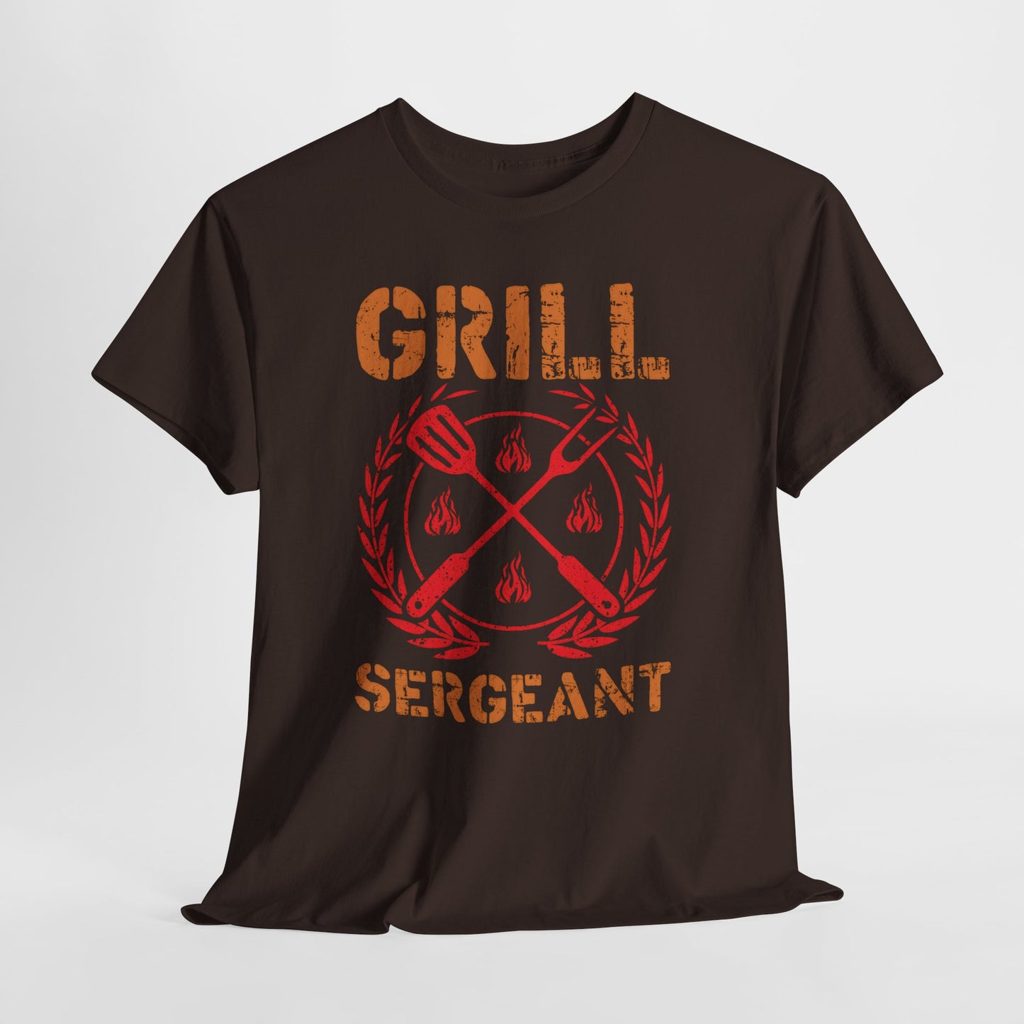 Grill Sergeant Unisex Heavy Cotton Tee - Fun BBQ Shirt for Grill Masters