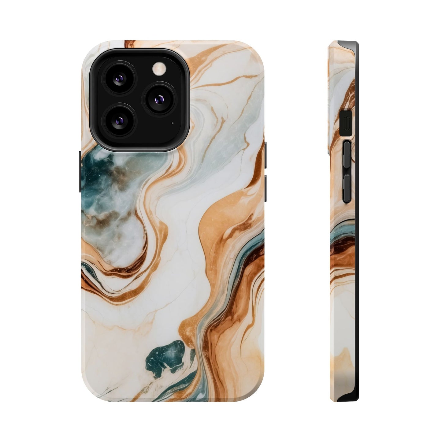 Stylish Magnetic Phone Cases, Abstract Marble Design for Everyday Use