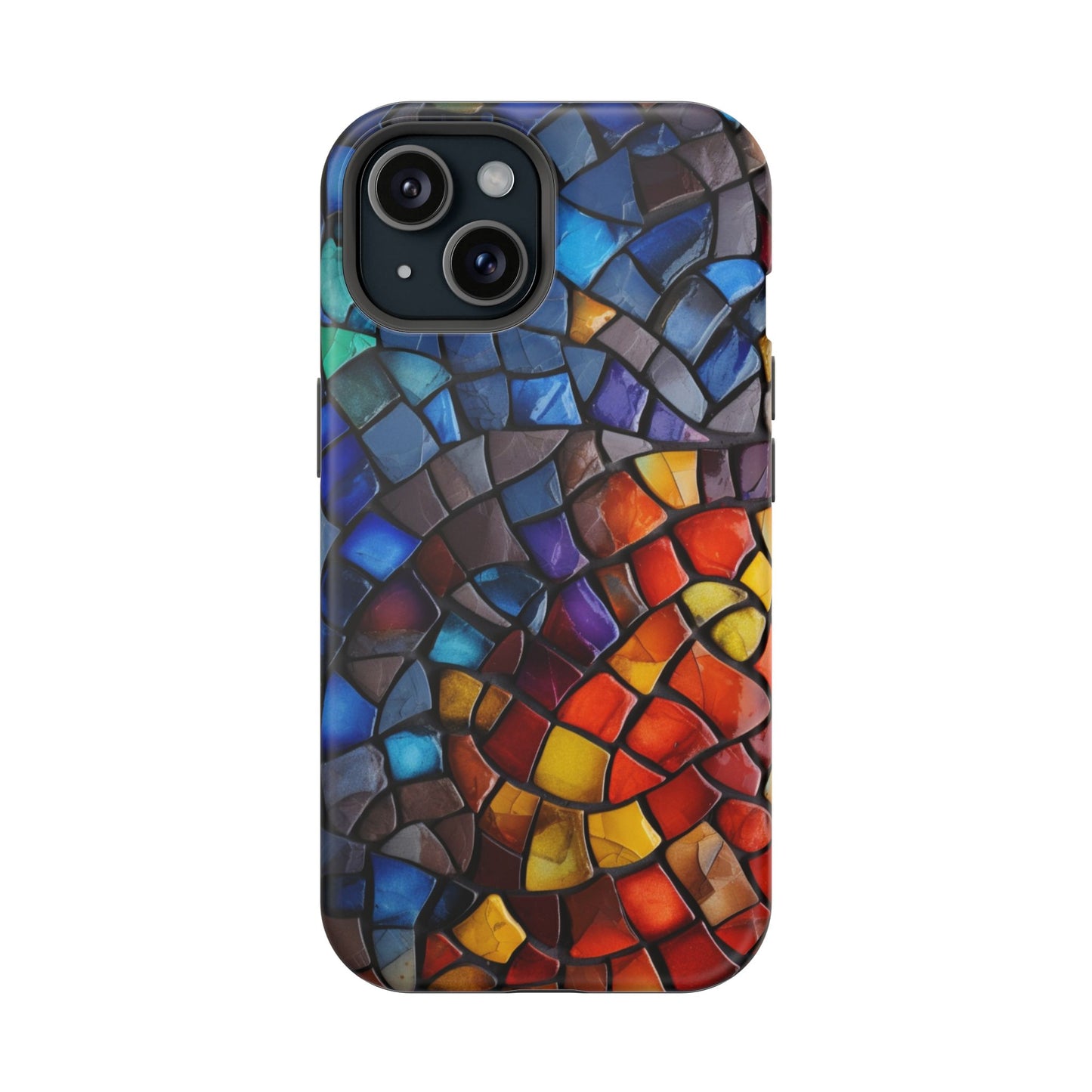 Stained Glass Impact-Resistant Phone Case, Colorful Phone Cover
