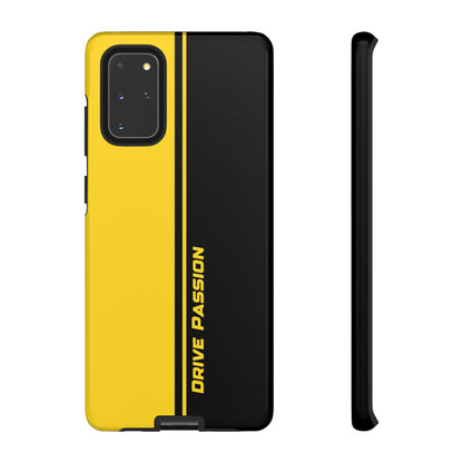 Drive Passion Tough Case – Bold Yellow & Black Design