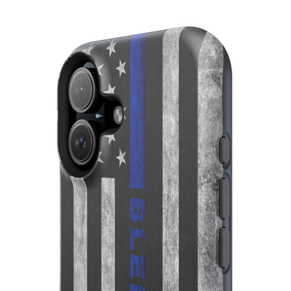Police Magnetic Phone Cases, Bleed Blue