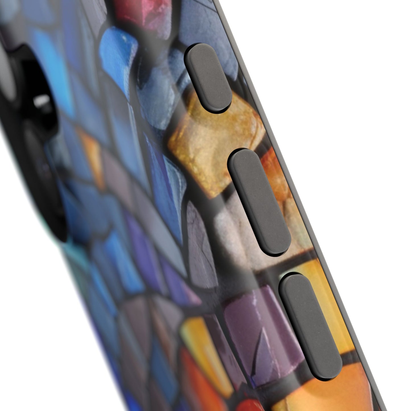Stained Glass Impact-Resistant Phone Case, Colorful Phone Cover