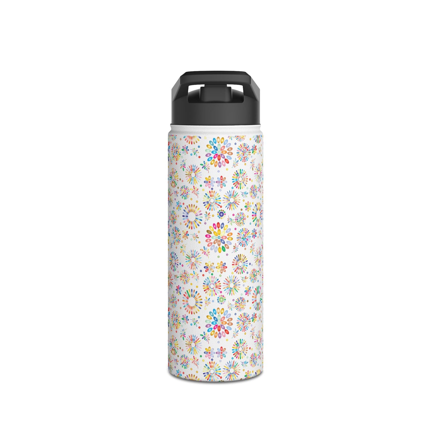 Vibrant Vibes Stainless Steel Water Bottle, Standard Lid