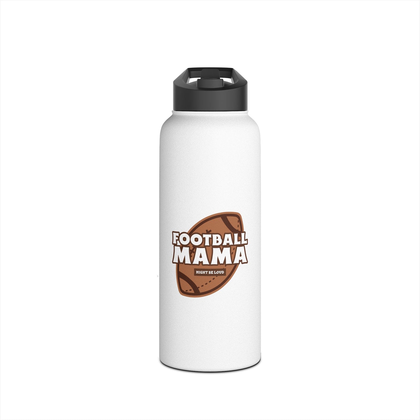 Football Mama Stainless Steel Water Bottle, Standard Lid