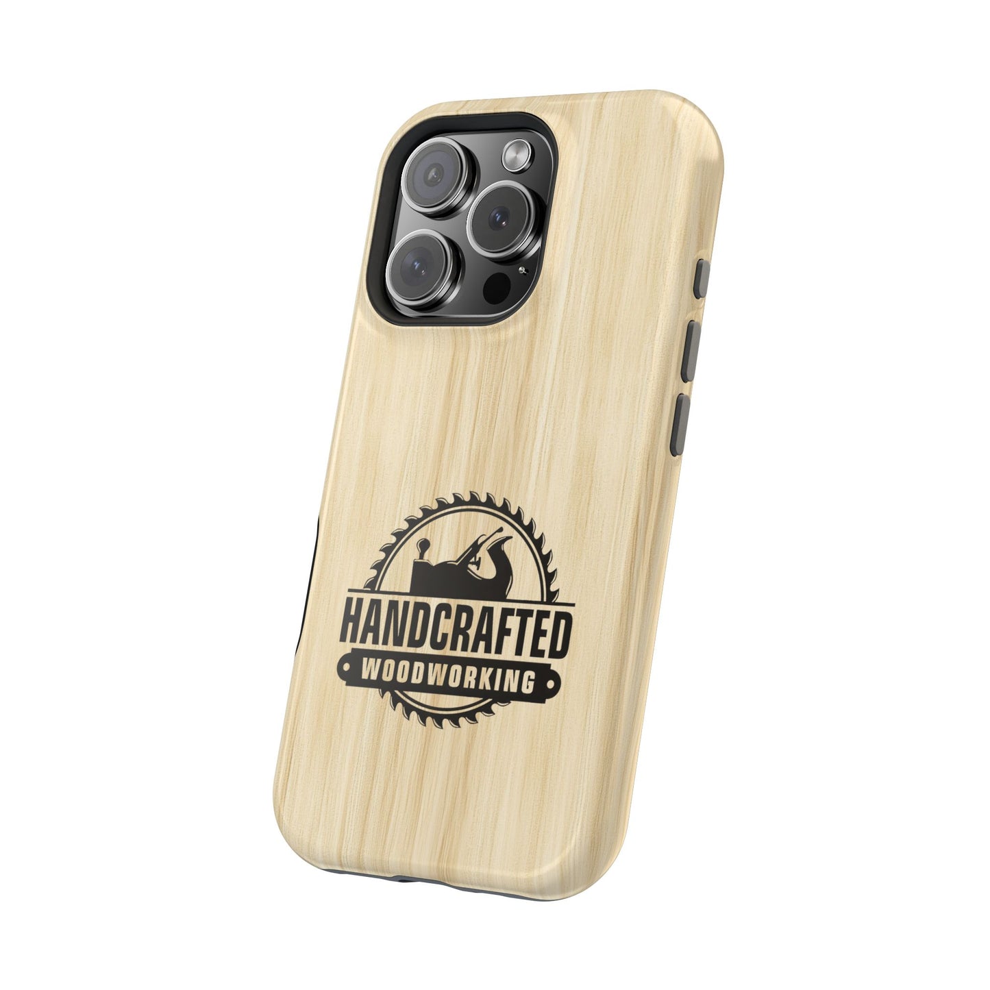 Handcrafted Woodworking Logo Magnetic Phone Cases