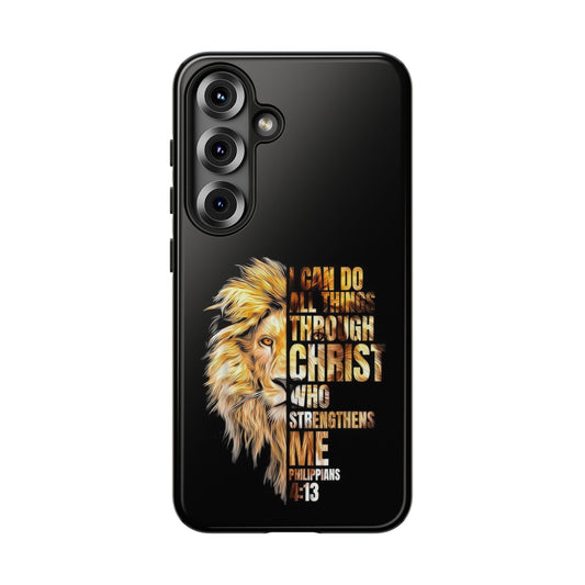 Inspirational Lion  Samsung Phone Case, Strength & Faith, Christian Accessories