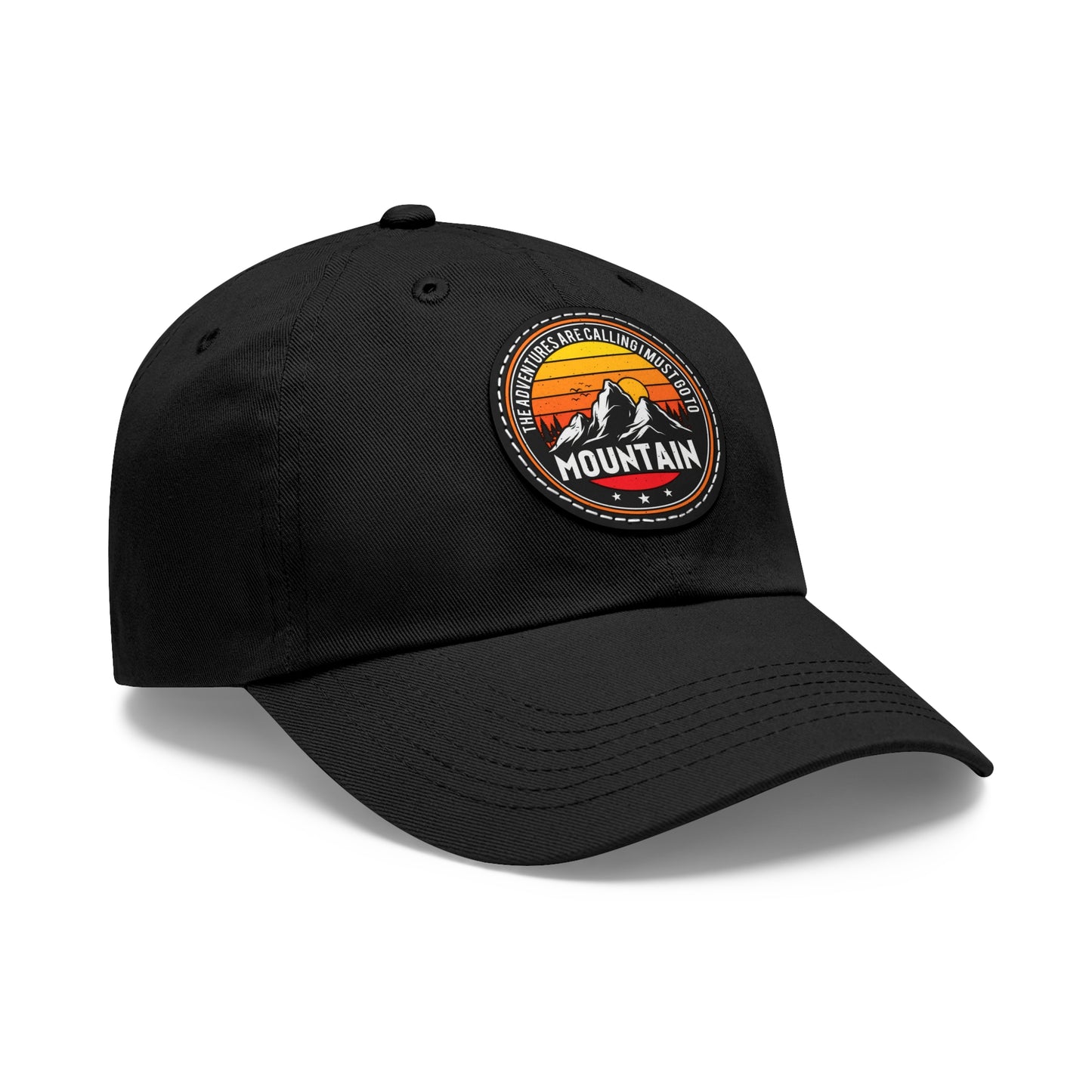 Mountain Adventure Dad Hat with Leather Patch