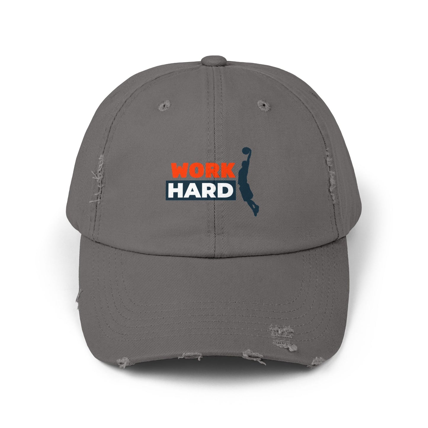 Work Hard Unisex Distressed Cap