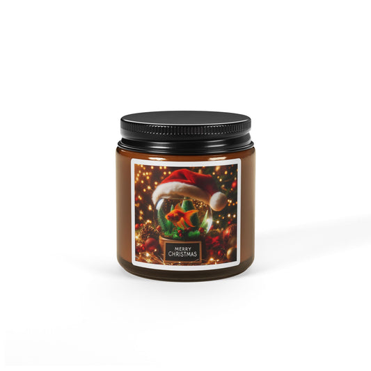 Christmas Scented Soy Candle (Multi-Size, Amber Jar)