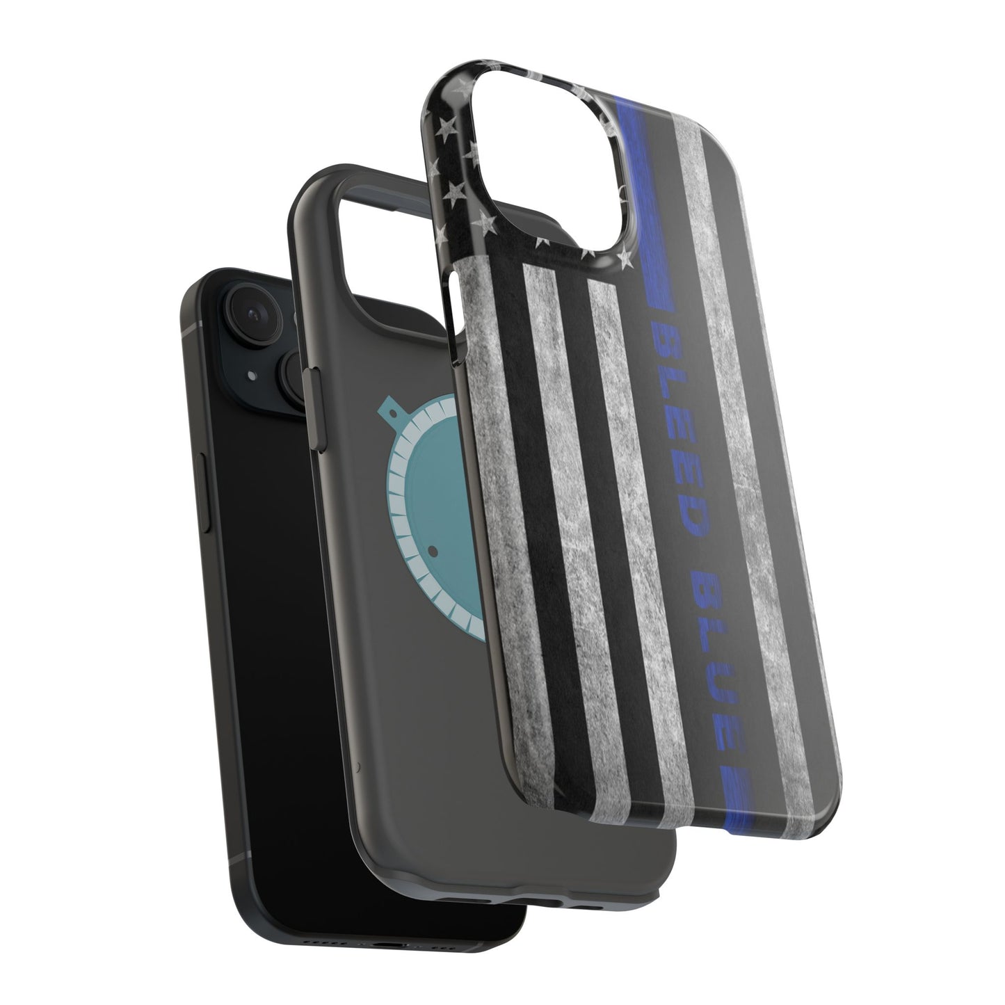 Police Magnetic Phone Cases, Bleed Blue