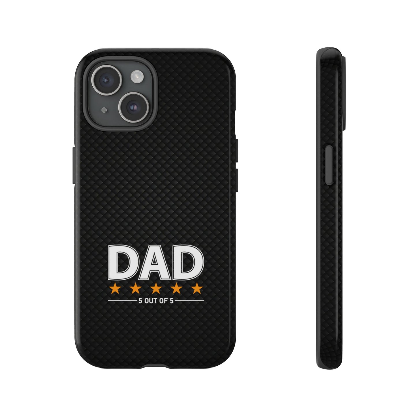 5-Star Dad iPhone Case - Tough Black Cover for Father's Day