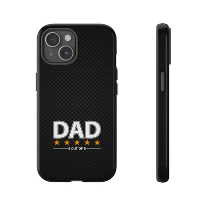 5-Star Dad iPhone Case - Tough Black Cover for Father's Day