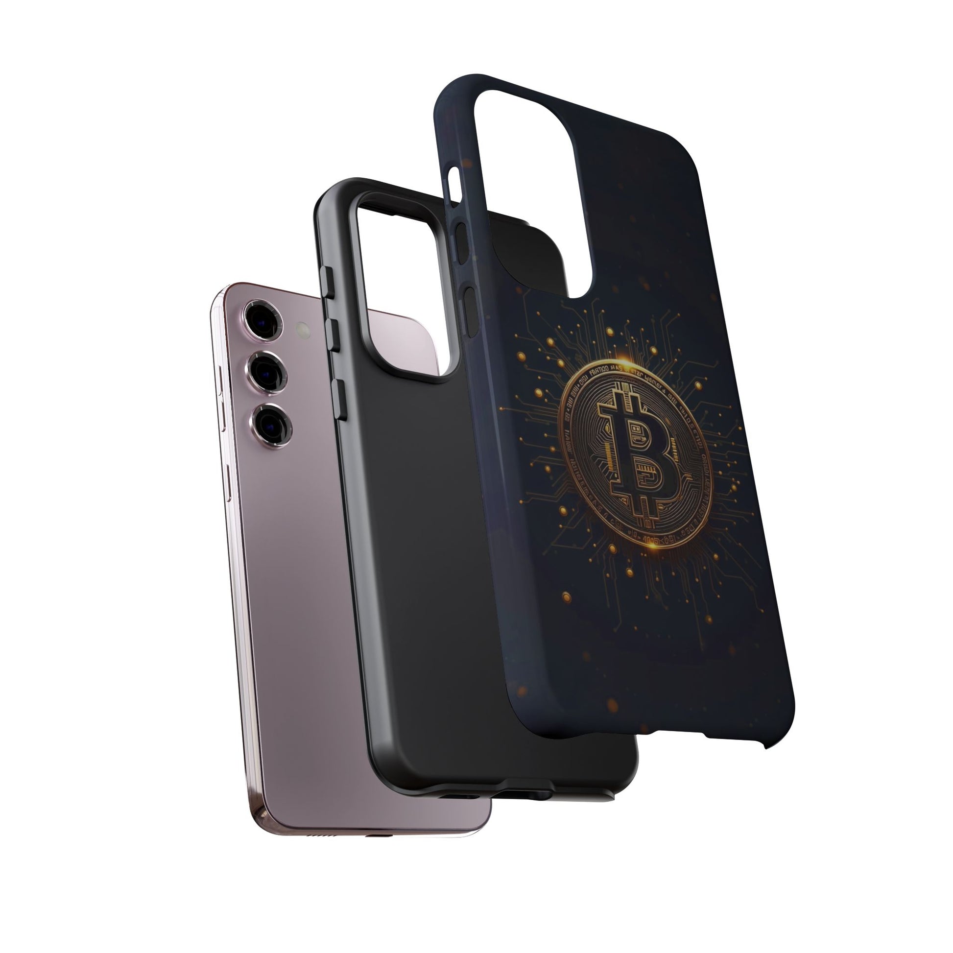 Bitcoin Samsung Tough Case for Smartphones, Crypto Lover Phone Accessory