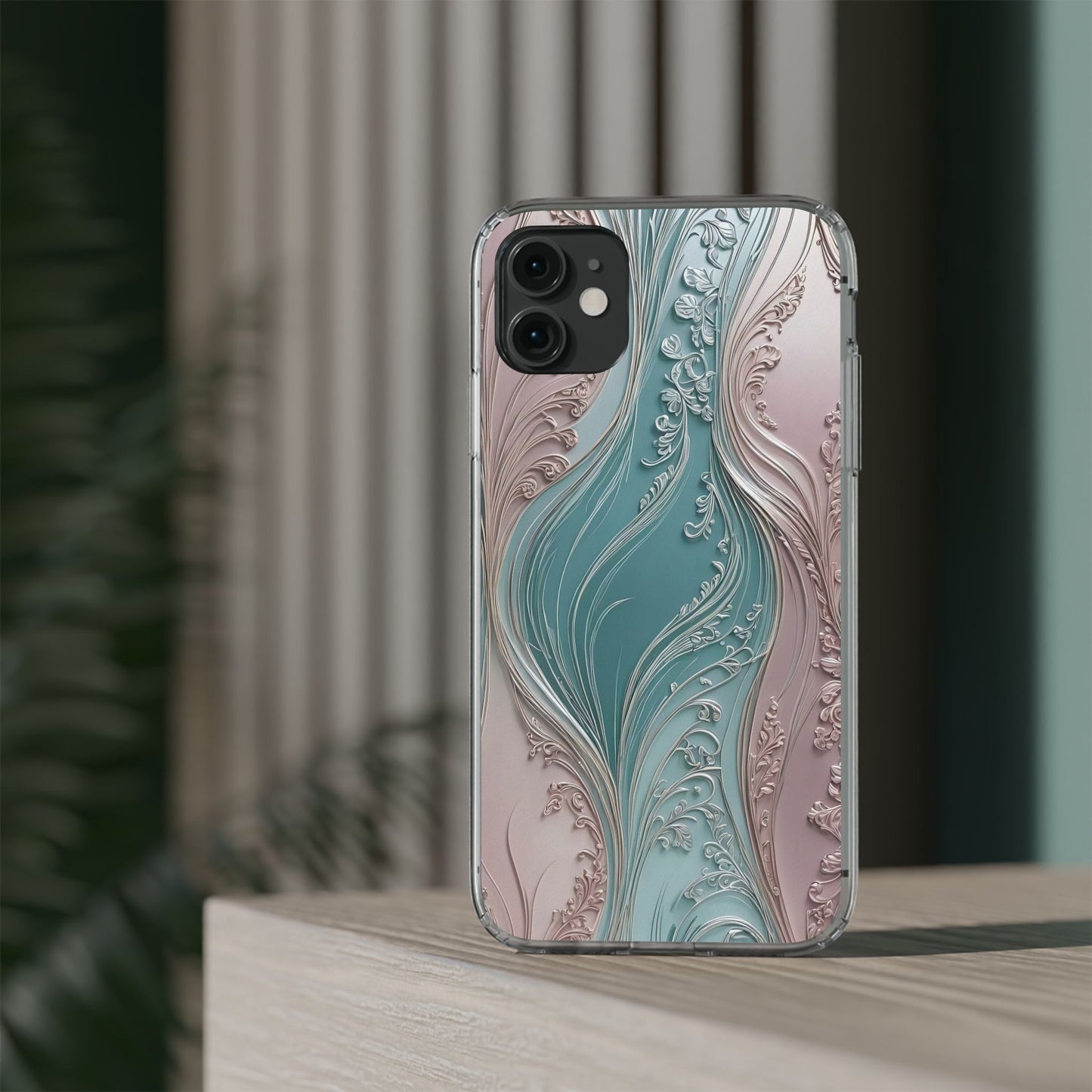 Elegant Clear Phone Cases,  Abstract Design