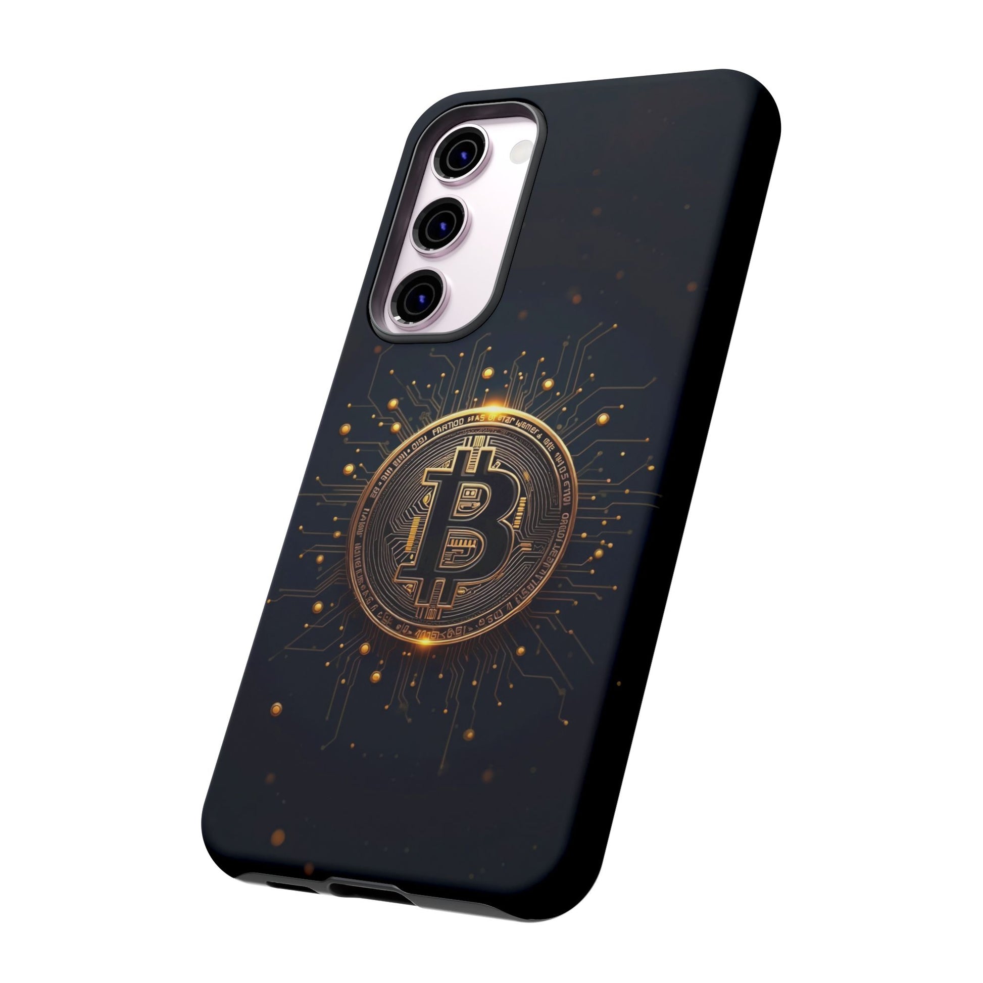 Bitcoin Samsung Tough Case for Smartphones, Crypto Lover Phone Accessory