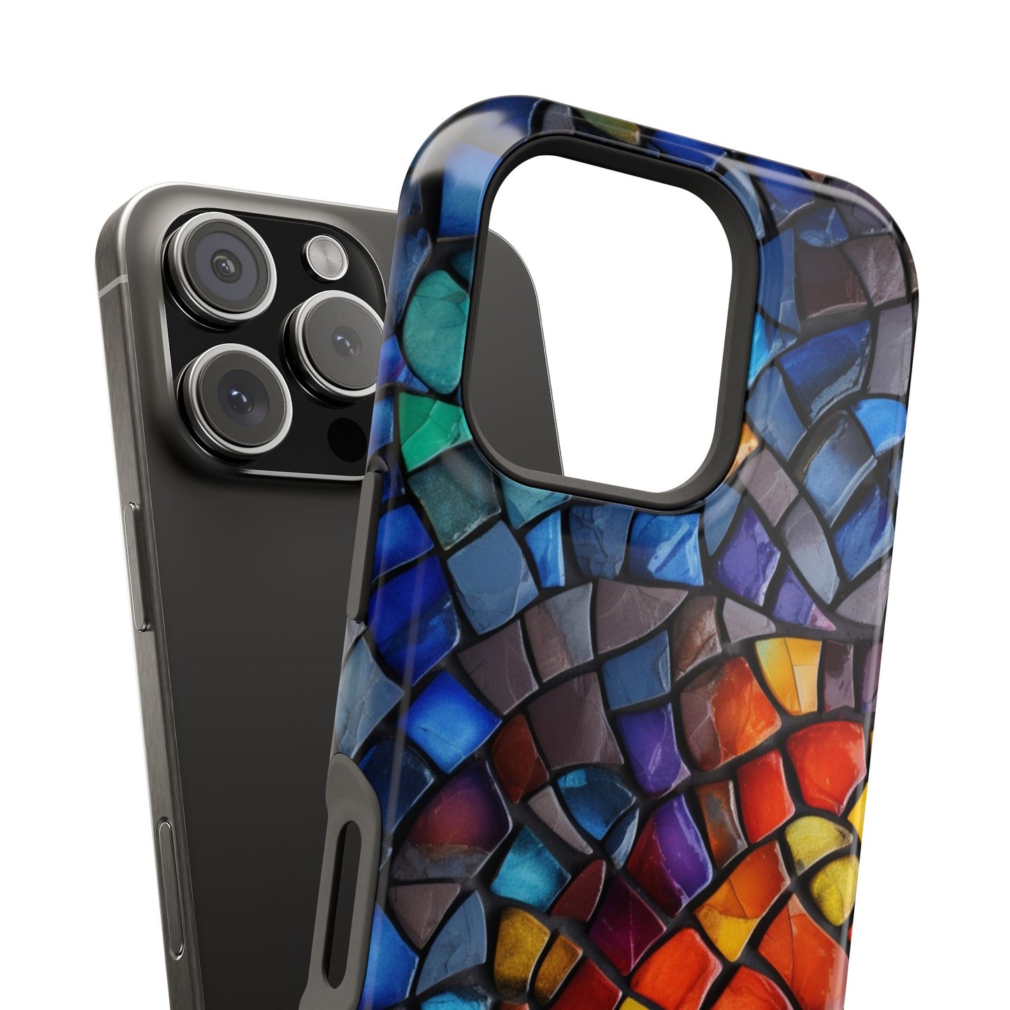 Stained Glass Impact-Resistant Phone Case, Colorful Phone Cover