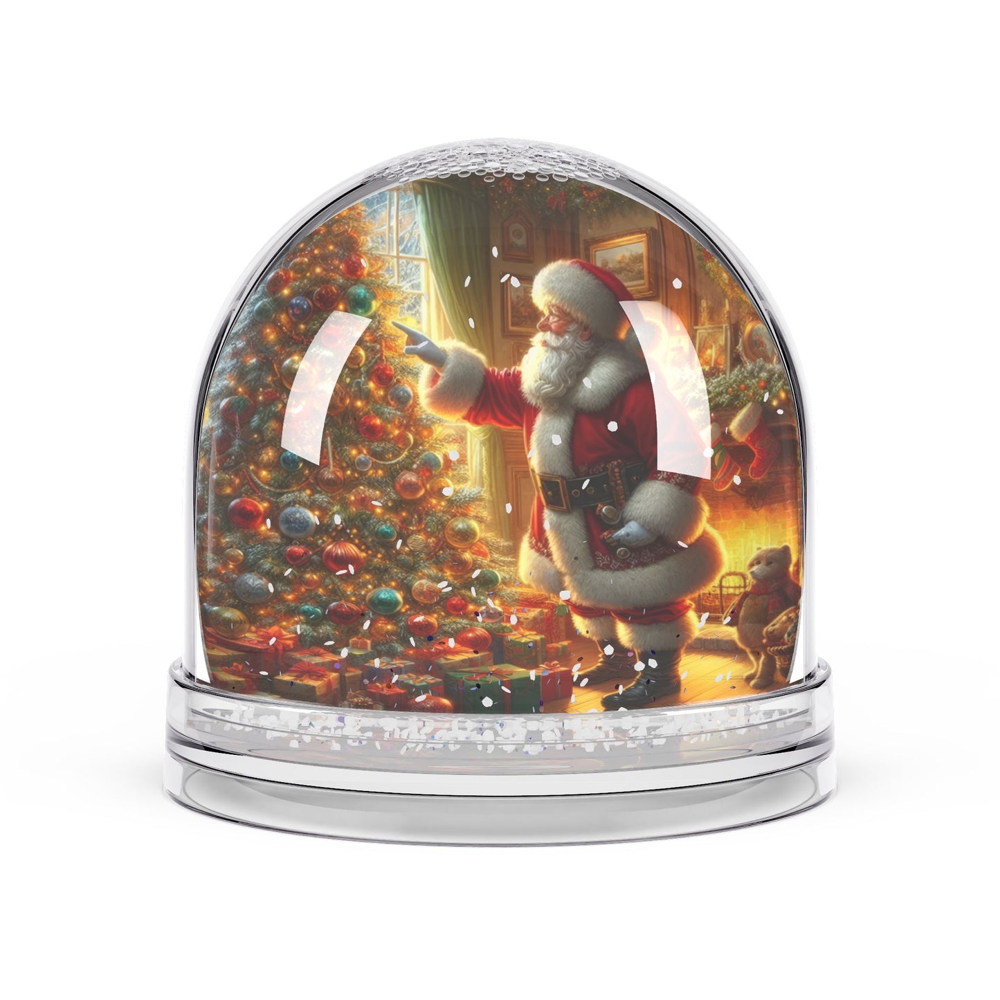 The Final Touches: Santa and the Tree Snow Globe