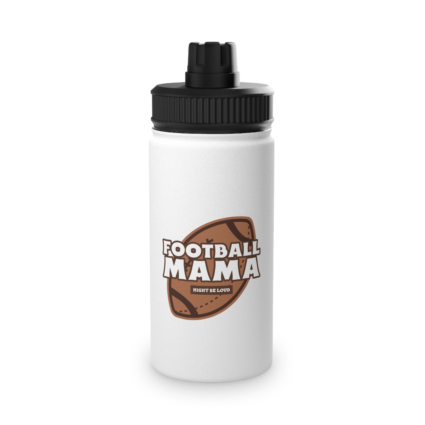 Football Mama Stainless Steel Water Bottle, Sports Lid