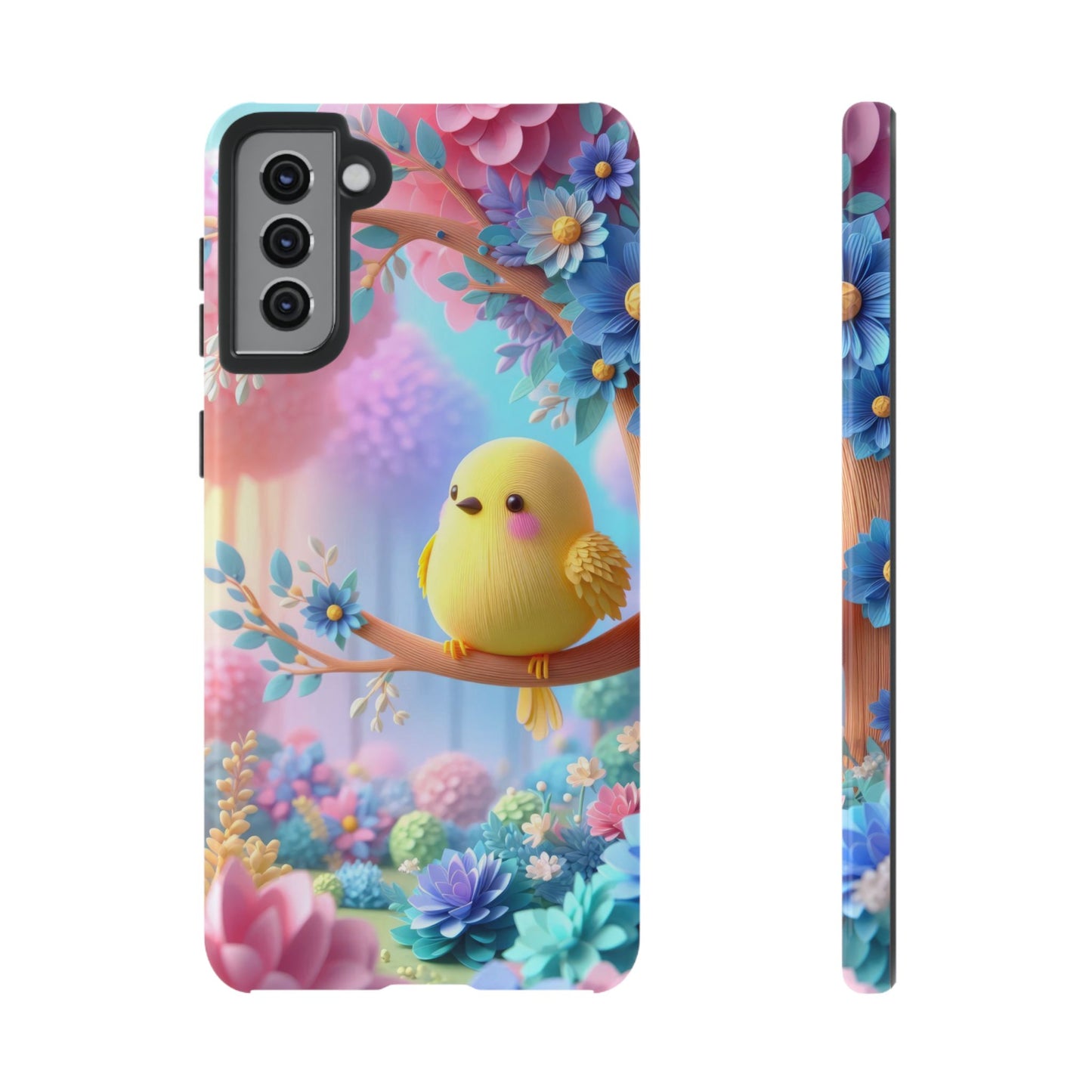 Colorful Bird Samsung Phone Case, Spring Vibe Mobile Shell