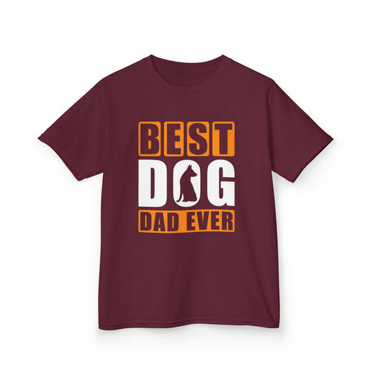 Best Dog Dad Ever Design - Kids Heavy Cotton™ Tee