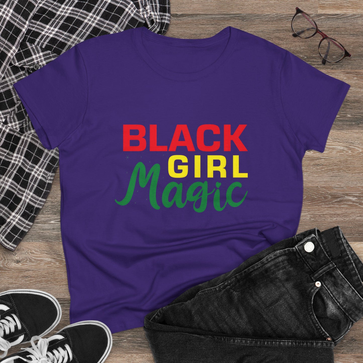 Black Girl Magic Cotton Tee - Celebrate Empowerment and Culture