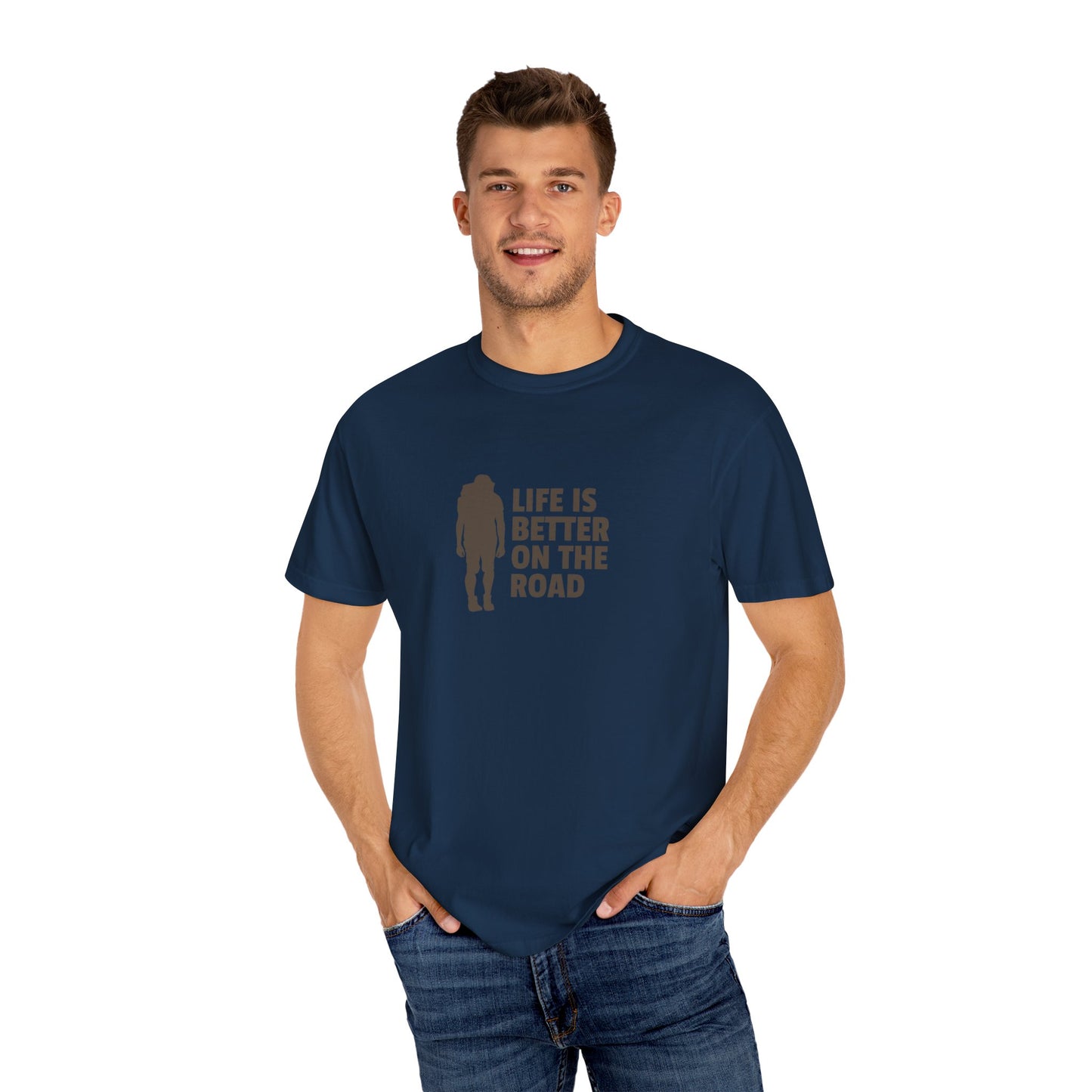 Life Is Better On The Road Unisex Garment-Dyed T-shirt