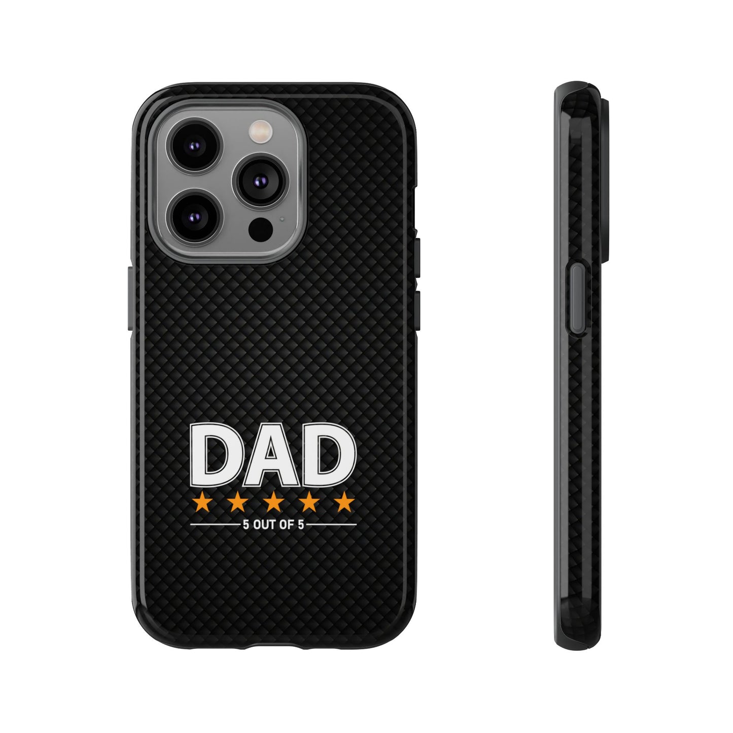 5-Star Dad iPhone Case - Tough Black Cover for Father's Day